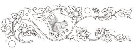 Classic Colt Squirrel with Grape Leaf